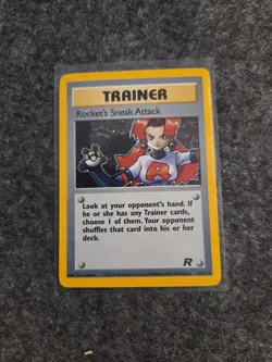 Pokemon 2000 Rockets Sneak Attack Trainer Holo Card 16/82 - Image 1