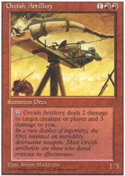 MTG-4x-Light Play, English-Orcish Artillery-Fourth Edition - Image 1