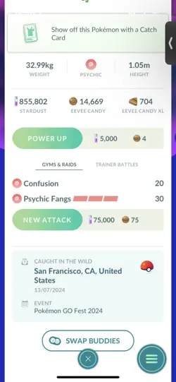 Pokemon Go Shiny Espeon Day Scarf - Image 2