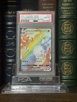 PSA 10 GEM MINT Pokemon Champion Path Secret Rate Rainbow Charizard VMAX - Image 5