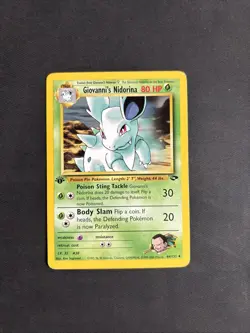 Pokemon TCG Giovanni's Nidorina Gym Challenge 44/132 1st Edition Non Holo - MP+ - Image 1