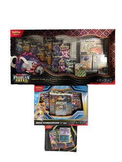 Paldean Fates Collection Box, PF 3-Pack Blister, Mega Kangaskhan Box - Image 1