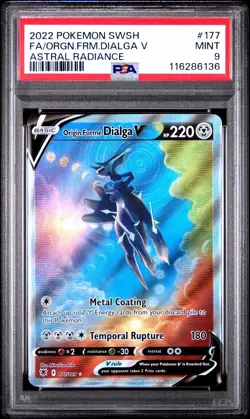 PSA 9 Origin Forme Dialga V 177/189 Astral Radiance Holo Pokemon TCG - Image 1