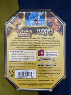 Pokemon TCG Hidden Fates Raichu GX Collector's Tin Sealed - Image 2
