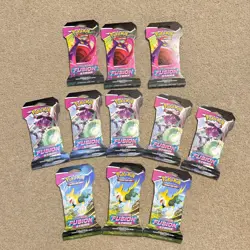 11 x Pokemon Fusion Strike Sleeved Booster Packs New/ Sealed - Image 1
