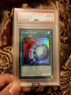 Yu-Gi-Oh! PSA 10 Chaos Space 1st Edition TOCH-EN009 Toon Chaos Super Rare - Image 1