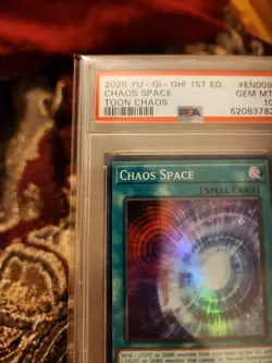 Yu-Gi-Oh! PSA 10 Chaos Space 1st Edition TOCH-EN009 Toon Chaos Super Rare - Image 3
