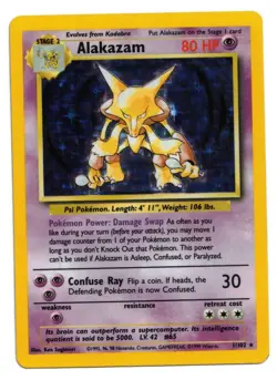 Pokemon Card: Alakazam HOLO 1/102 Base Set Vintage Rare! EX - Image 1