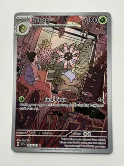 Pokemon TCG Card Lileep 145/142 Stellar Crown Illustration Rare Holo - NM / M - Image 1