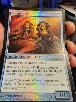 Magic The Gathering Innistrad Creepy Doll Foil Card *RARE* - Image 1