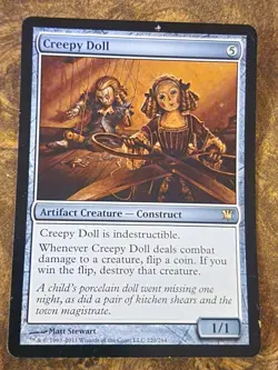 Magic The Gathering Innistrad Creepy Doll Foil Card *RARE* - Image 2