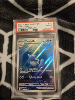 Pokemon TCG Scarlet & Violet Wartortle Card 171/165 Illustration Rare, PSA 10 - Image 1