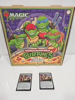 NYCC 2025 Magic The Gathering TMNT MTG Promo Card & Pizza Box ! - Image 1