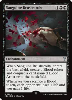 Sanguine Brushstroke -Foil Light Play MTG Mystery Booster 2 - Image 1
