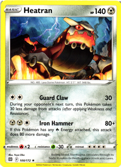 Heatran 100/172 Brilliant Stars Rare Near Mint Pokemon DNA GAMES - Image 1