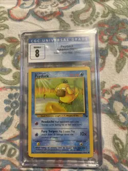 Psyduck 53/62 Fossil Pokemon 1999 Cgc 7 Near Mint - Image 1
