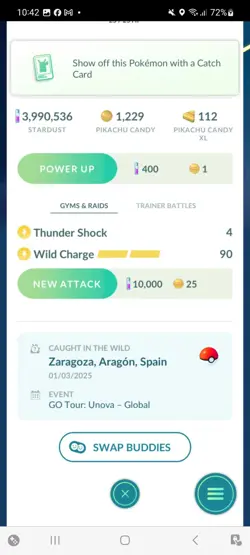 Pokemon Go Shiny Pikachu Go Tour White/Pink Cap - Image 2