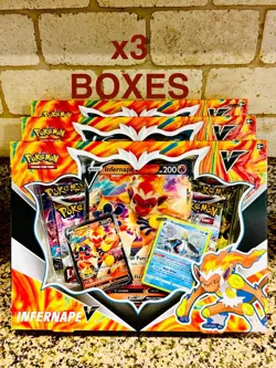 x3 Pokemon Infernape V Collection Boxes New Factory Sealed BUNDLE LOT SHIPS FAST - Image 1