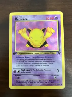 Pokemon TCG: Drowzee 54/82 Team Rocket 1st Edition WOTC - MP - Image 1