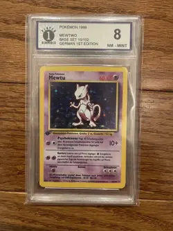 Pokemon TCG Mewtwo Base Set 10/102 Holo 1st Edition Holo Rare - Image 1
