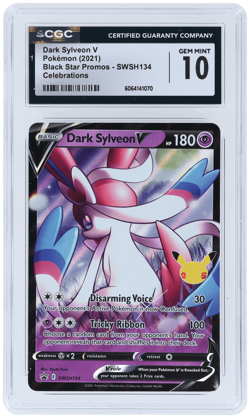 2021 Pokemon Sword and Shield Black Star Promos Dark Sylveon V CGC 10 - Image 1
