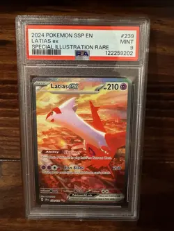 PSA 9 MINT Latias ex 239/191 Sv08: Surging Sparks Holo Pokemon 2024 - Image 1