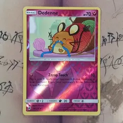 Dedenne 142/214 Lost Thunder Reverse Holo NM Pokemon Card English - Image 1