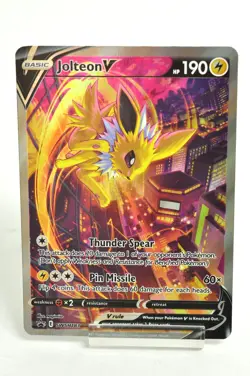Pokemon card Jolteon V SWSH183 Full Art SWSH Black Star Promos 2021 English LP - Image 1