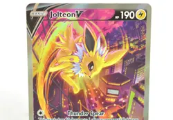 Pokemon card Jolteon V SWSH183 Full Art SWSH Black Star Promos 2021 English LP - Image 2
