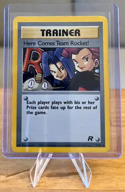 Here Comes Team Rocket Trainer Card Holographic Pokemon 15/82 Rare MP Year 2000 - Image 1