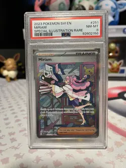 PSA 8 2023 Miriam 251/198 ?? Pokemon TCG Scarlet & Violet Base Set RARE NM Card - Image 1