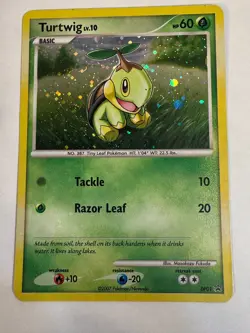DA101950 Turtwig DP01 Pokemon Card TCG Promo Diamond and Pearl Cosmos Holo - Image 1