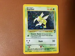 Scyther 17/130 Holo Rare Base Set 2 Vintage Tcg Collectible Card HP Pokemon - Image 1