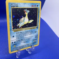 Lapras - 10/62 - Pokemon Fossil Unlimited Holo Rare Card WOTC MP - Image 2