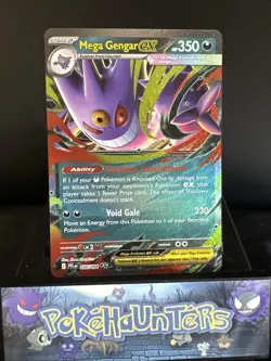 Pokemon Card Mega Gengar ex 056/094 Phantasmal Flames Double Rare Near Mint - Image 1