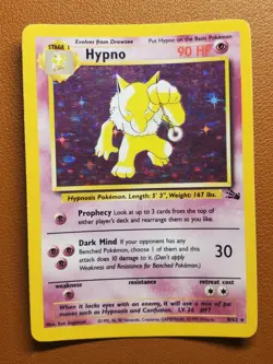 Hypno Fossil Holo Card 8/62 Unlimited Rare Near Mint LP NM Pokemon TCG - Image 1