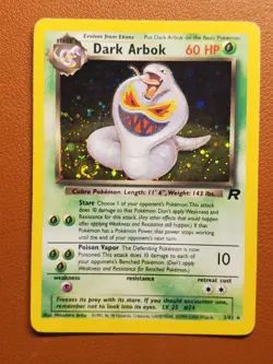 Dark Arbok, Pokemon Team Rocket (2000), LP, 2/82 HOLO RARE WOTC Card - Image 1