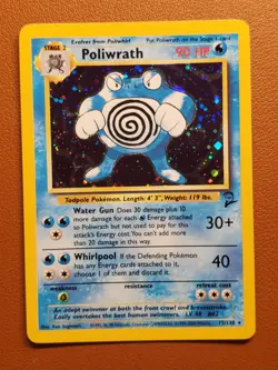 Poliwrath 15/130 Base Set 2 Holo Rare Unlimited Pokemon Card TCG - NM/LP - Image 1