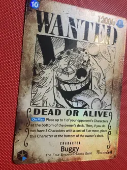 Buggy 051 Wanted Poster OP09-051 Emperors in the New World One Piece Card TCG - Image 5