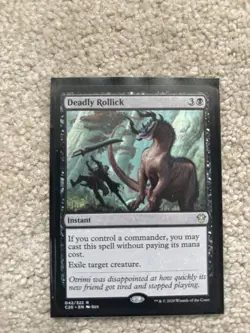 Deadly Rollick Card Commander Masters Edition Near Mint Condition - Image 1