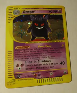 Pokemon TCG Expedition Base Set Gengar 13/165 Reverse Holo Card 2002 Played - Image 2