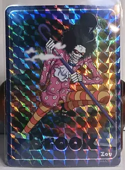 One Piece Brook Holographic Trading Card Sticker - Image 1