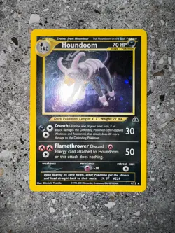 Pokemon TCG Cards Houndoom 4/75 Neo Discovery Holo Rare LP - Image 3
