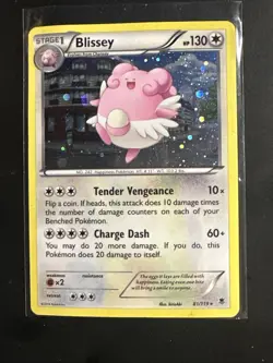 COSMOS HOLO Blissey 81/119 LP Phantom Forces Pokemon Card - Image 1