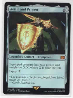 MTG Final Fantasy Foil Mythic #0253 Aettir And Priwen - Image 1