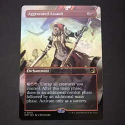 Aggravated Assault (Anime Borderless) Wilds of Eldraine: Enchanting Tales Foil - Image 1