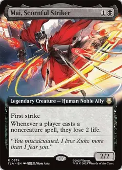 Mai, Scornful Striker Extended Art Avatar: The Last Airbender NM MTG - Image 1