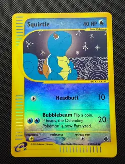 POKEMON SQUIRTLE 132/165 REVERSE FOIL HOLO 2002 EXPEDITION - Image 1