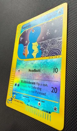 POKEMON SQUIRTLE 132/165 REVERSE FOIL HOLO 2002 EXPEDITION - Image 3