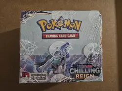 Pokemon Sword Shield Chilling Reign Booster Box Sealed with Slight Tear - Image 1